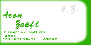 aron zapfl business card