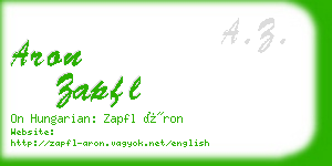 aron zapfl business card